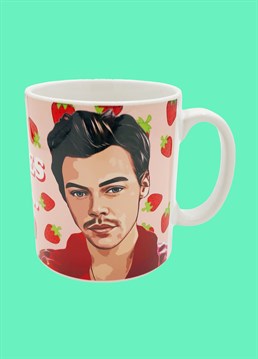 This fabulous Harry Styles mug tastes just like strawberries on a summer evening... A must-have gift for any Harry fan, this gorg, ceramic mug will give you a watermelon sugar high every morning, which we're reliably informed is WAY better then your regular caffeine kick. This cute design features his iconic lyrics, illustrated with strawberries and the main man himself. It'll never go out of style! Mug capacity: 10oz